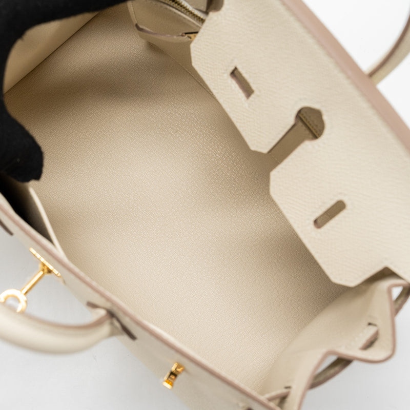 Hermes Birkin 25 Epsom Craie GHW Stamp U