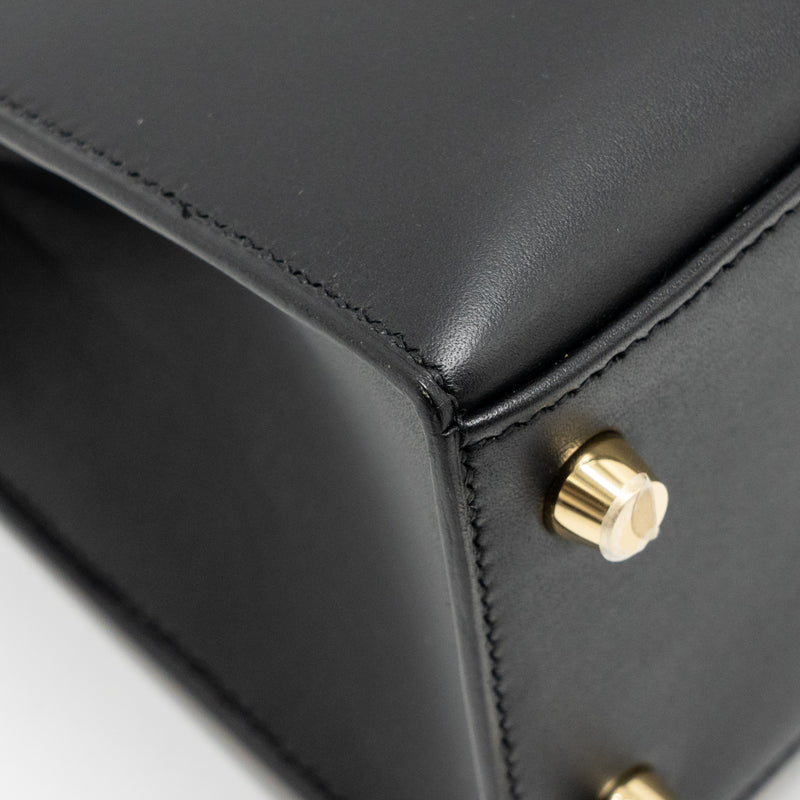Hermes Kelly 25 Sombrero Black GHW Stamp C