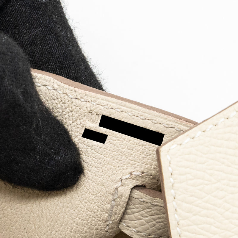 Hermes Birkin 25 Epsom Craie GHW Stamp U