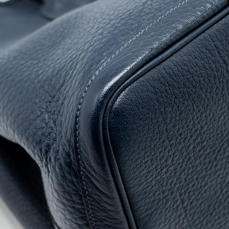 Hermes Garden Party 36 Negonda Blue indigo SHW Stamp Square L