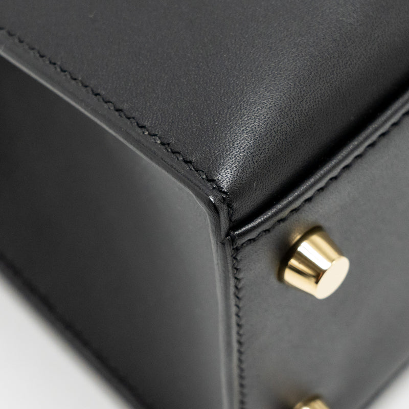 Hermes Kelly 25 Sombrero Black GHW Stamp C