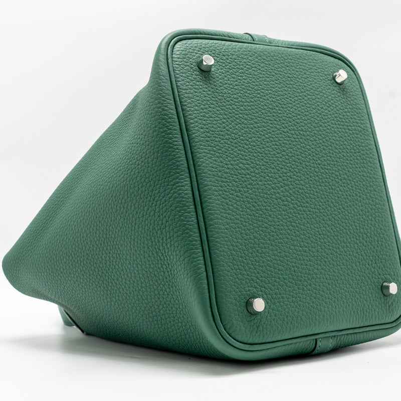 Hermes Picotin 22 Lock Bag Clemence Vert Moyen SHW Stamp W