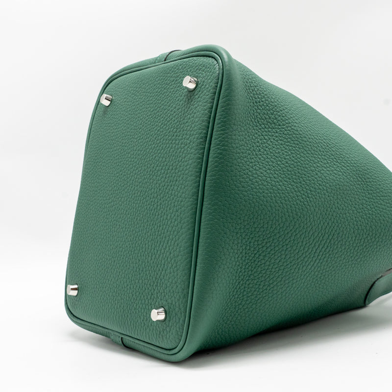 Hermes Picotin 22 Lock Bag Clemence Vert Moyen SHW Stamp W