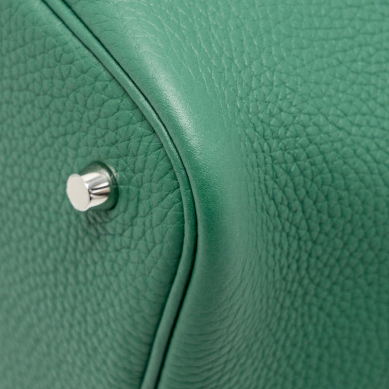 Hermes Picotin 22 Lock Bag Clemence Vert Moyen SHW Stamp W