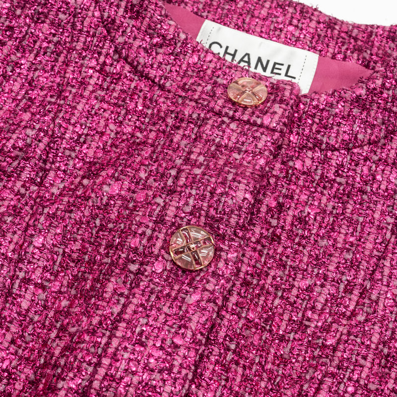 Chanel 23s Size 34 Runway Tweed Jacket Pink/Dark Pink