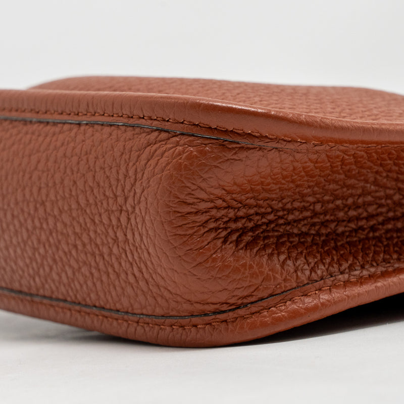 Hermes mini Evelyne clemence 6C cuivre/Multicolour GHW Stamp U