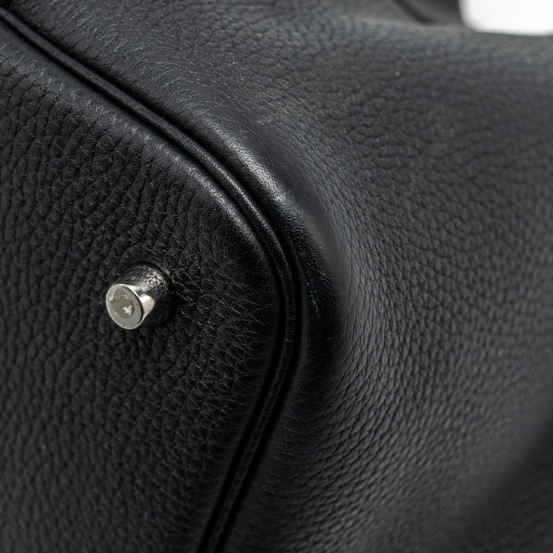 Hermes Picotin 22 Clemence black / caramel SHW stamp A