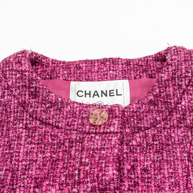 Chanel 23s Size 34 Runway Tweed Jacket Pink/Dark Pink