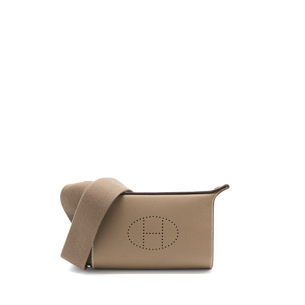 Hermes Videpoches Bag Togo Etoupe SHW Stamp B