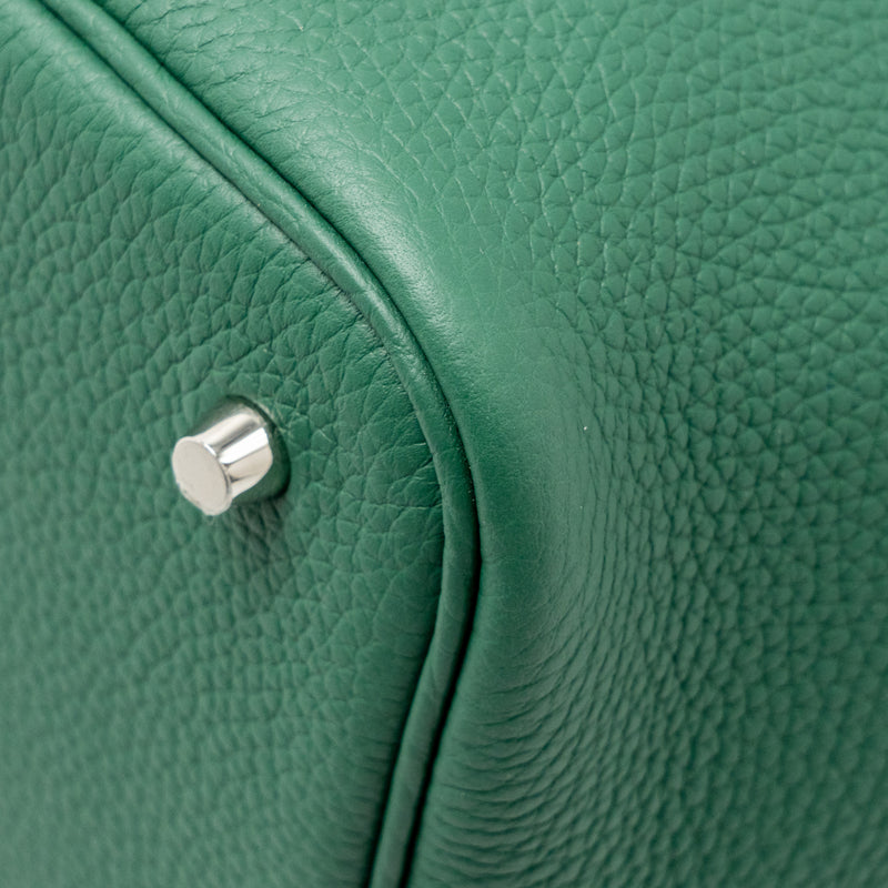 Hermes Picotin 22 Lock Bag Clemence Vert Moyen SHW Stamp W