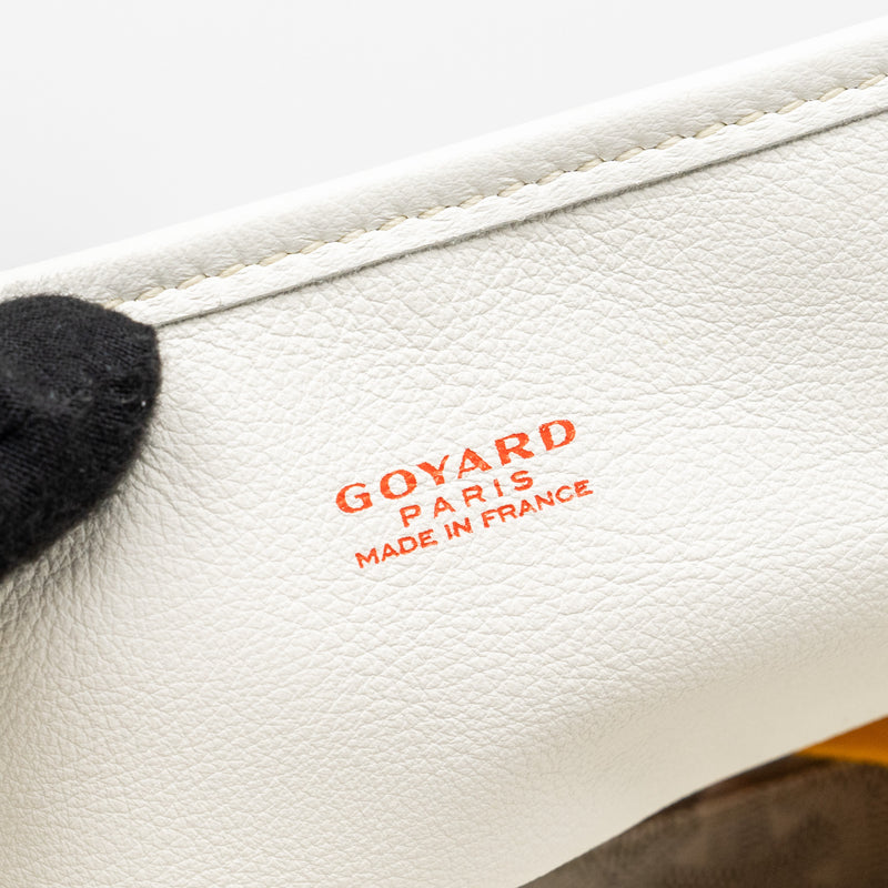 Goyard mini Anjou tote bag goyardine canvas white SHW