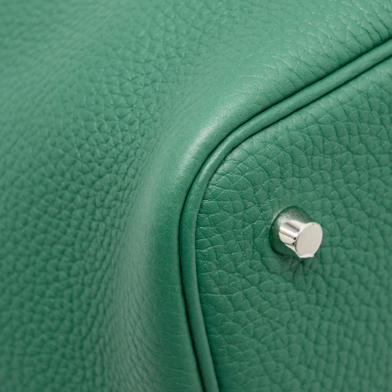 Hermes Picotin 22 Lock Bag Clemence Vert Moyen SHW Stamp W