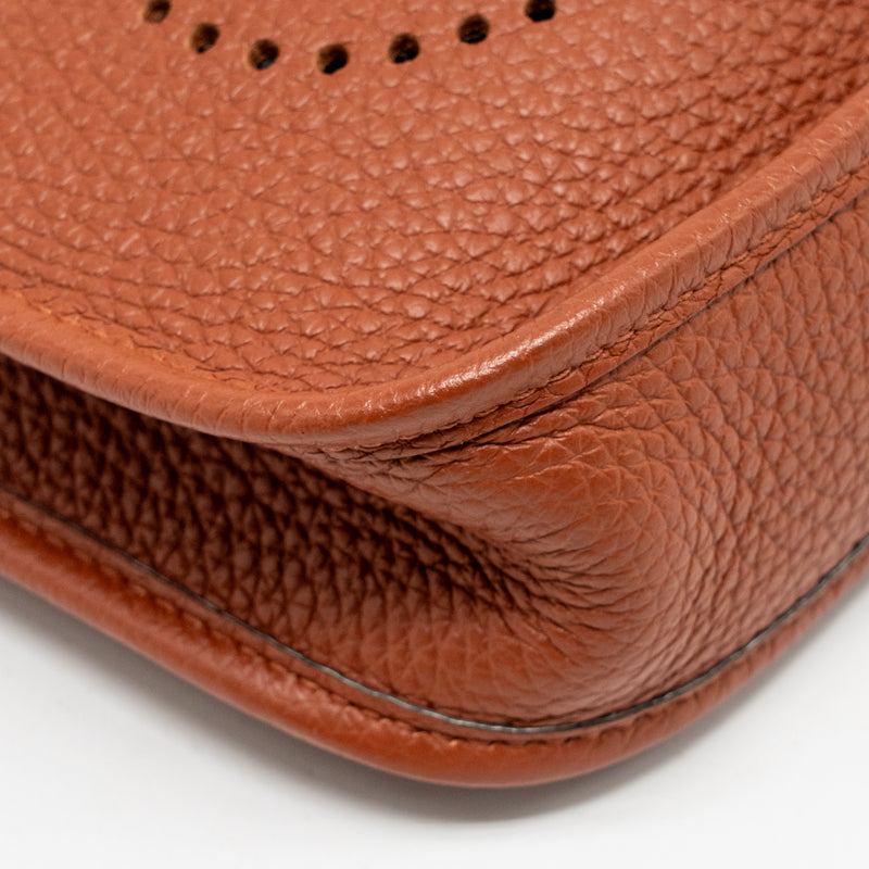 Hermes mini Evelyne clemence 6C cuivre/Multicolour GHW Stamp U