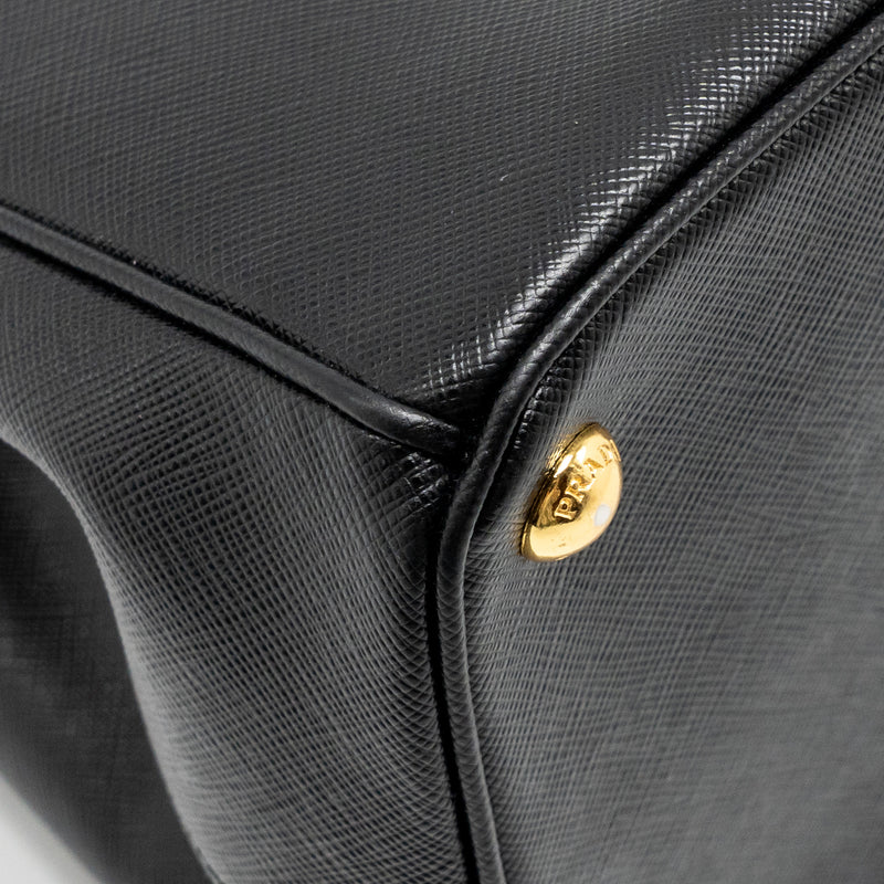Prada Large Saffiano Tote Bag Leather Black GHW