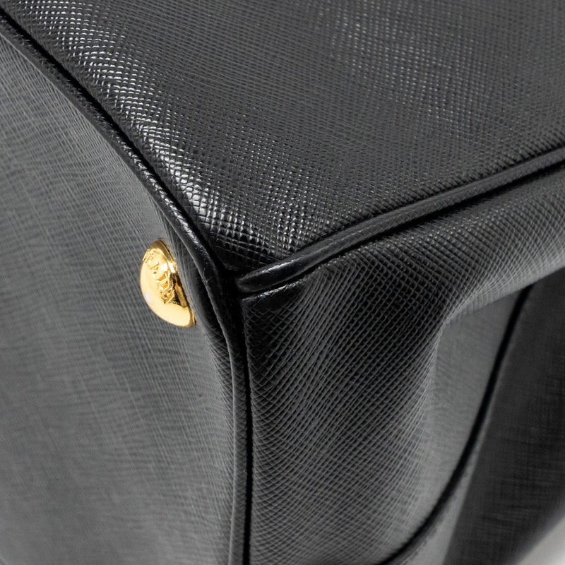 Prada Large Saffiano Tote Bag Leather Black GHW