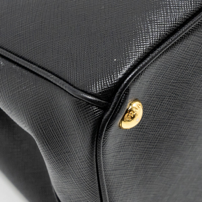 Prada Large Saffiano Tote Bag Leather Black GHW