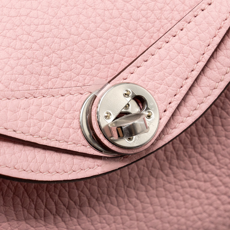 Hermes mini lindy II clemence 3Q rose sakura SHW stamp K