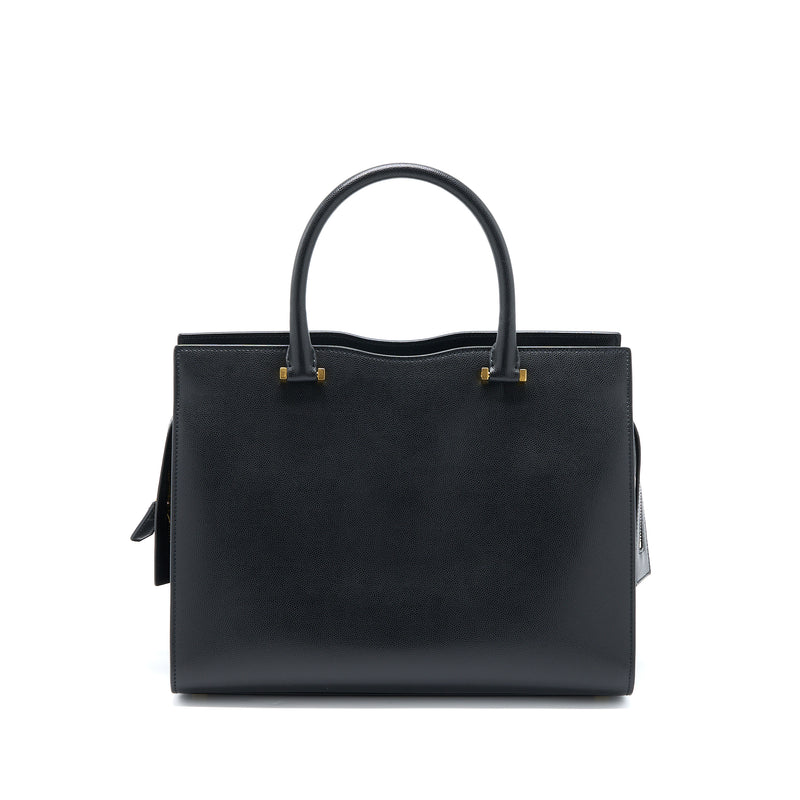 Saint Laurent/YSL Medium Uptown Tote Bag Calfskin Black GHW