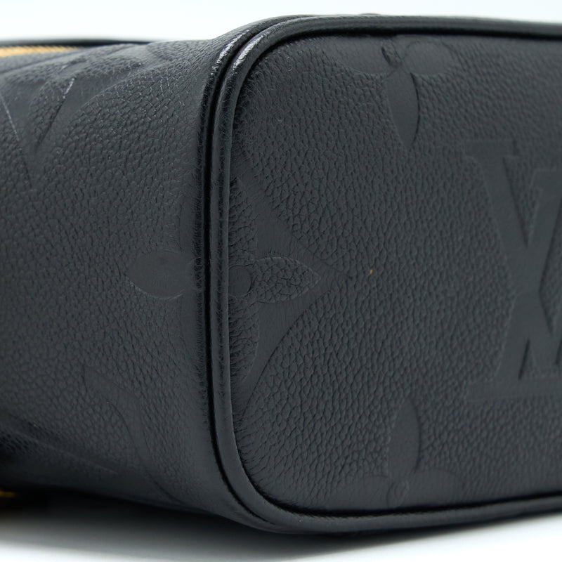 Louis Vuitton Vanity PM Monogram Empreinte Calfskin Black GHW