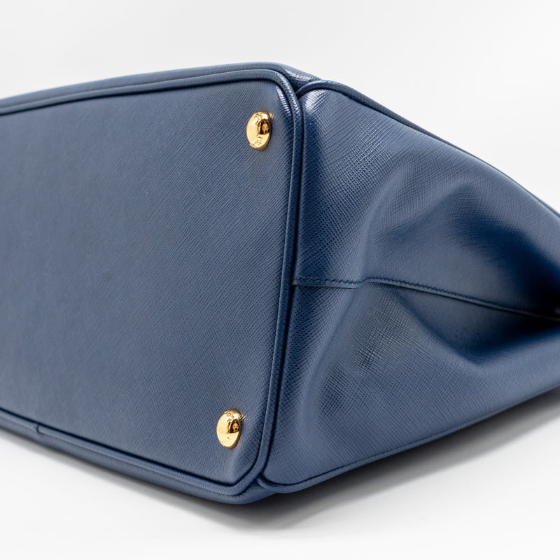 Prada Large Saffiano Tote Bag Galleria Saffiano Leather Bluette GHW