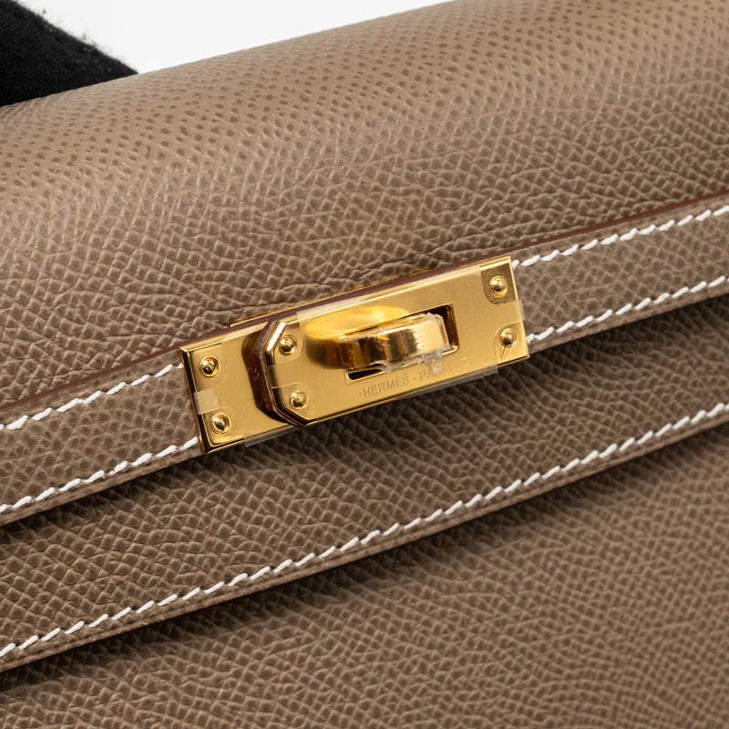 Hermes Kelly 25 Epsom Etoupe GHW Stamp U
