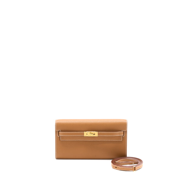 Hermes Kelly To Go Epsom Gold GHW Stamp U