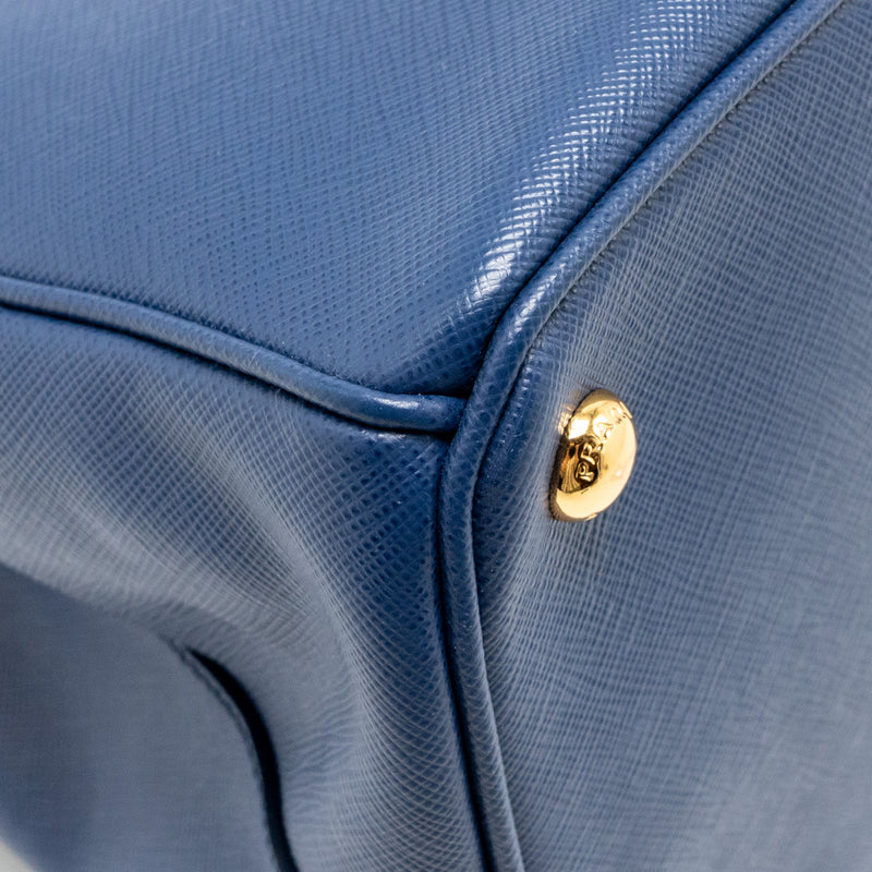 Prada Large Saffiano Tote Bag Galleria Saffiano Leather Bluette GHW