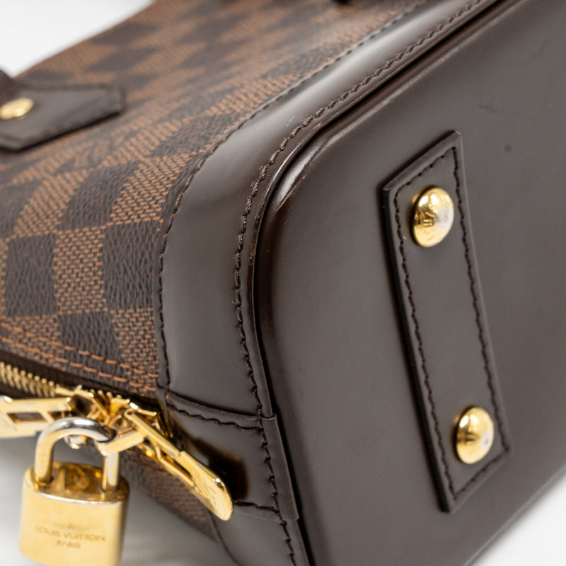 Louis Vuitton alma bb damier ebene GHW