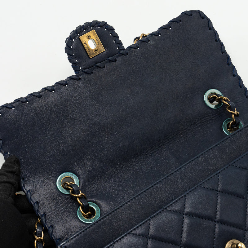 Chanel Seasonal Flap Bag Calfskin Navy GHW