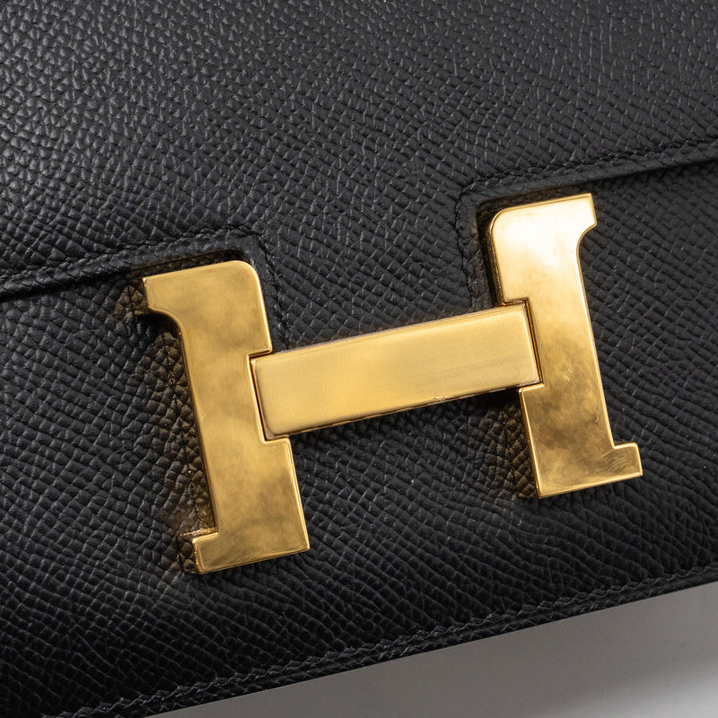 Hermes Mini Constance Epsom Black GHW Stamp U