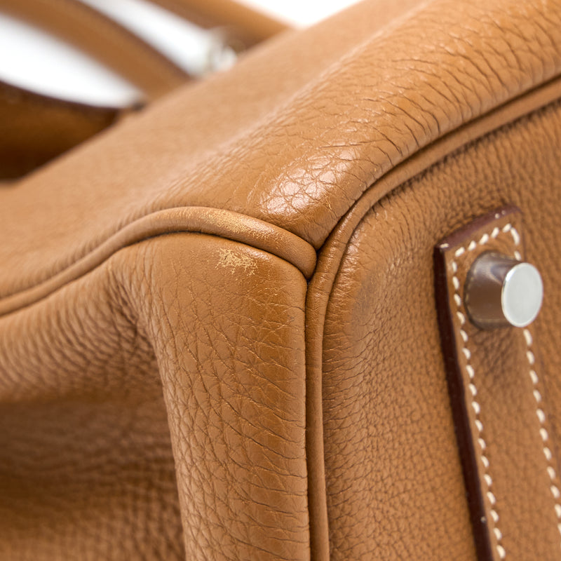 Hermes Birkin 35 Togo Gold SHW Stamp Square L