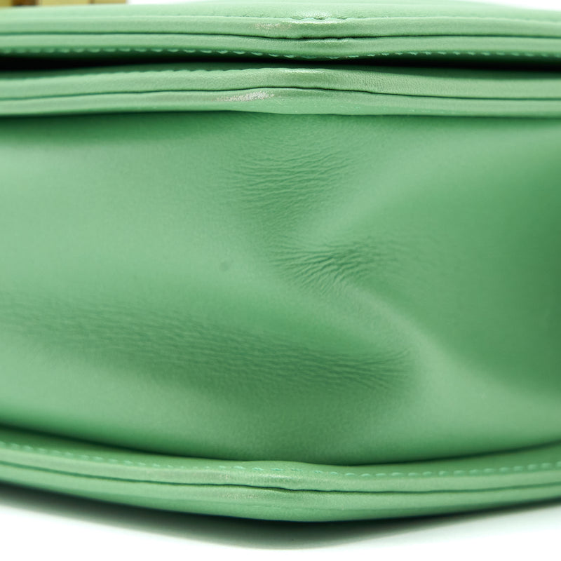 Chanel Small Boy Bag Calfskin Green GHW