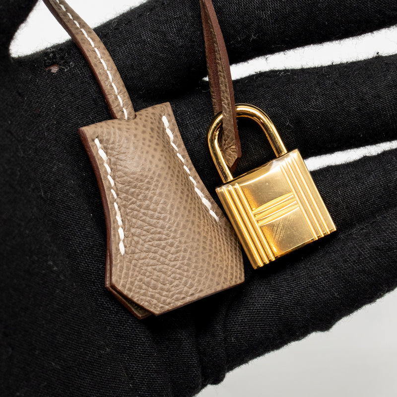 Hermes Kelly 25 Epsom Etoupe GHW Stamp U