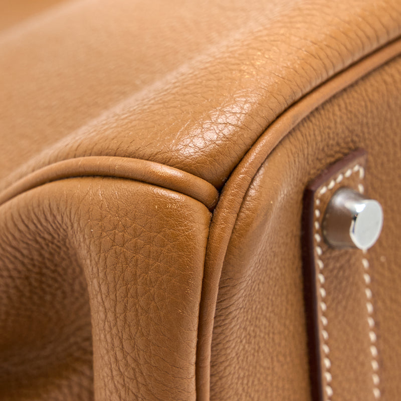 Hermes Birkin 35 Togo Gold SHW Stamp Square L
