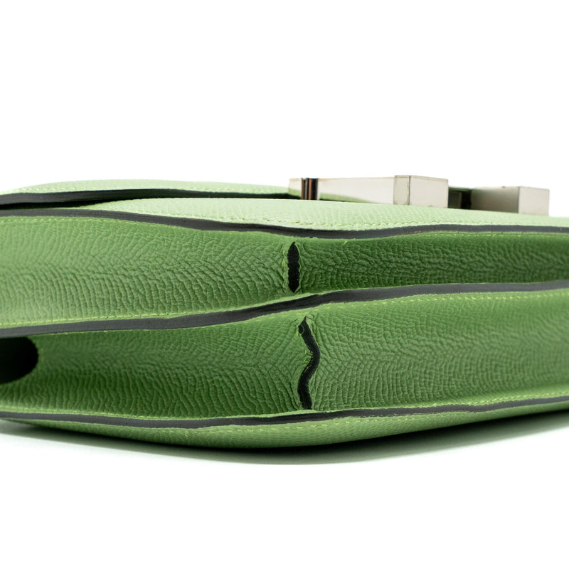 Hermes mini Constance Epsom Vert Criquet SHW stamp Y