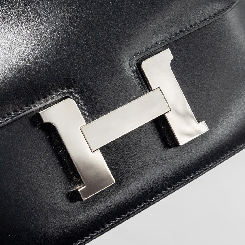 Hermes Mini Constance box calfskin black SHW stamp Y