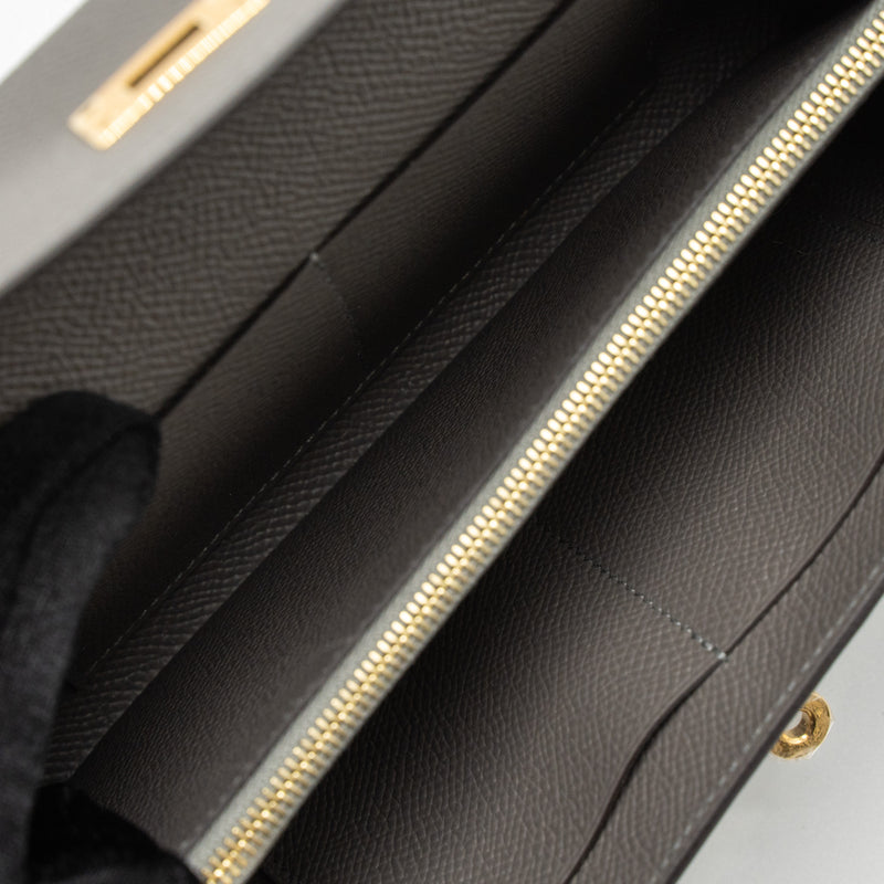 Hermes Kelly to Go Epsom Gris Meyer GHW Stamp U
