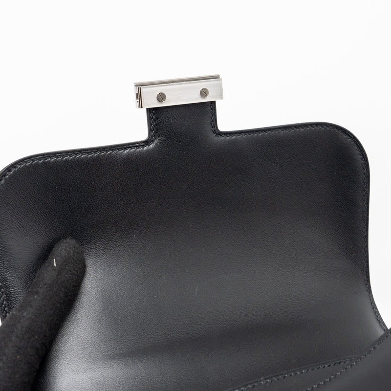 Hermes Mini Constance box calfskin black SHW stamp Y