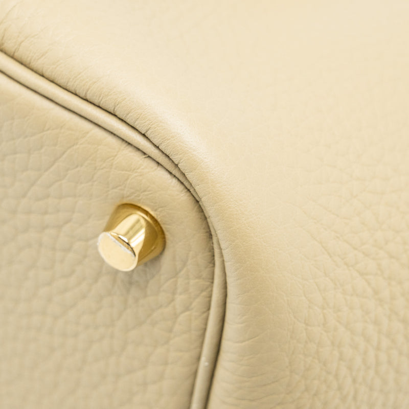 Hermes Picotin 18 Lock Bag Clemence 8Q Beige Marfa GHW Stamp W