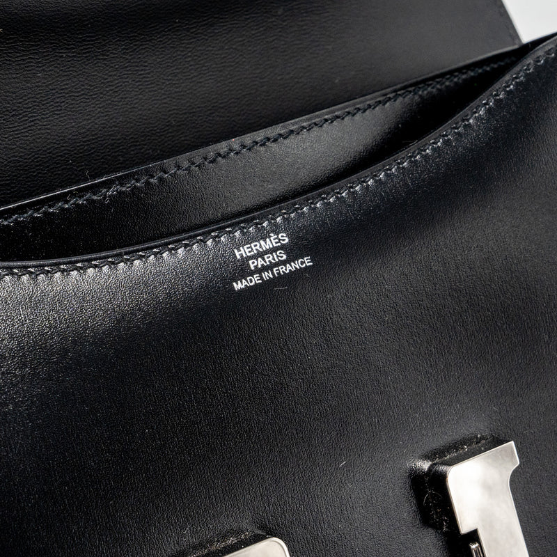 Hermes Mini Constance box calfskin black SHW stamp Y