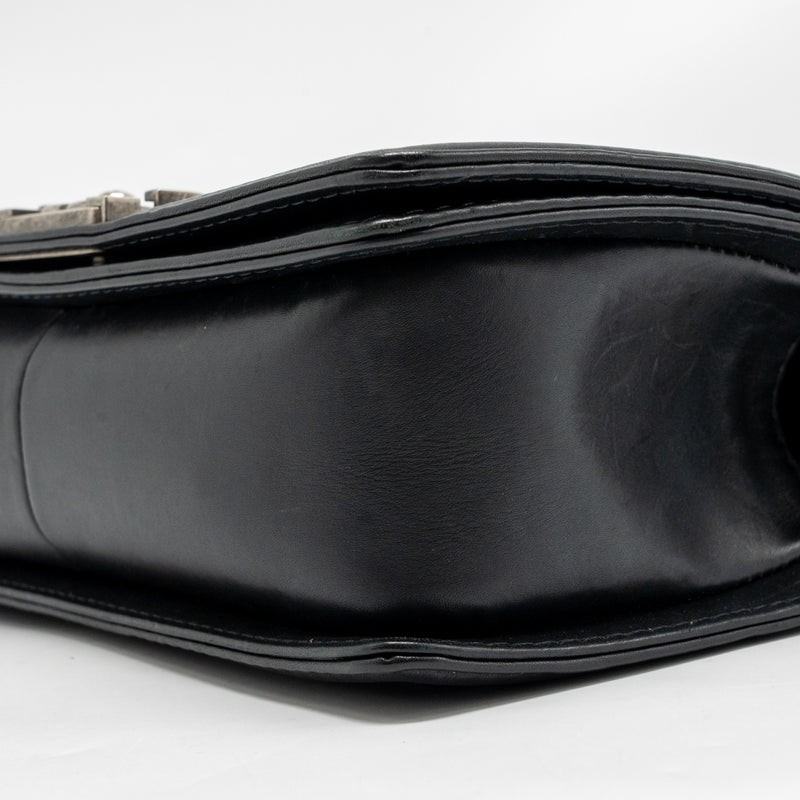 Chanel Medium Boy Bag Calfskin Black Ruthenium SHW
