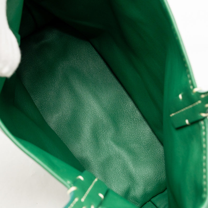 Goyard Mini Anjou Tote Bag Goyardline Canvas Green SHW