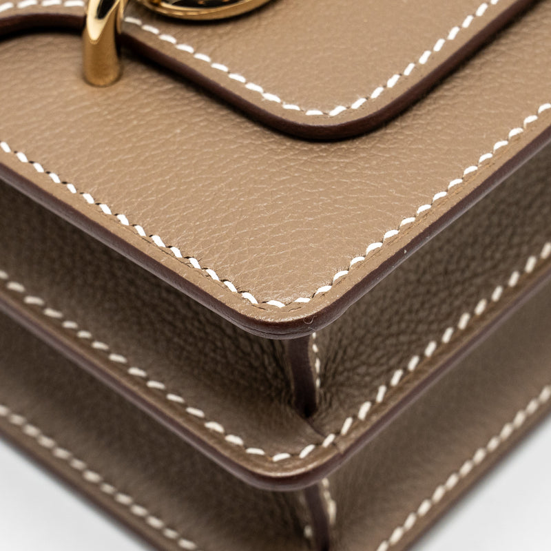 Hermes Mini Roulis Evercolor Etoupe LGHW stamp W