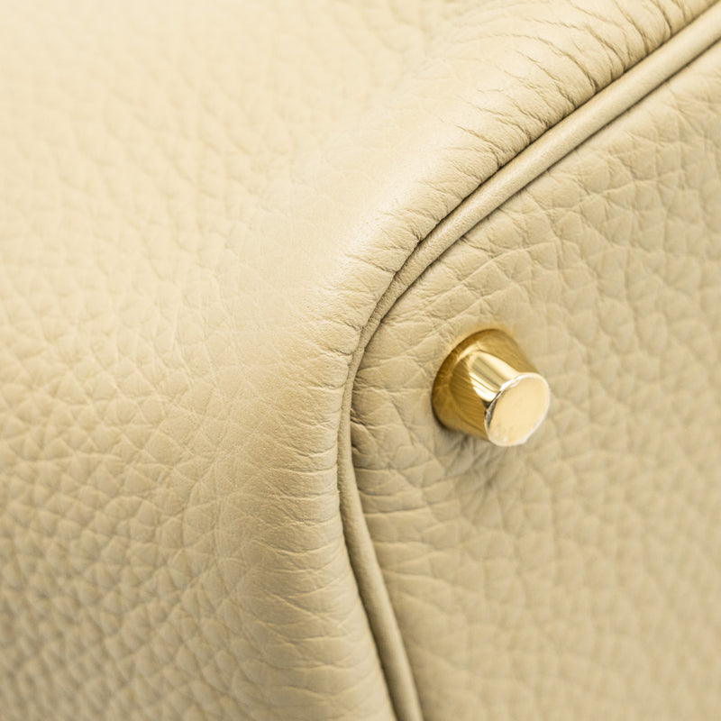 Hermes Picotin 18 Lock Bag Clemence 8Q Beige Marfa GHW Stamp W