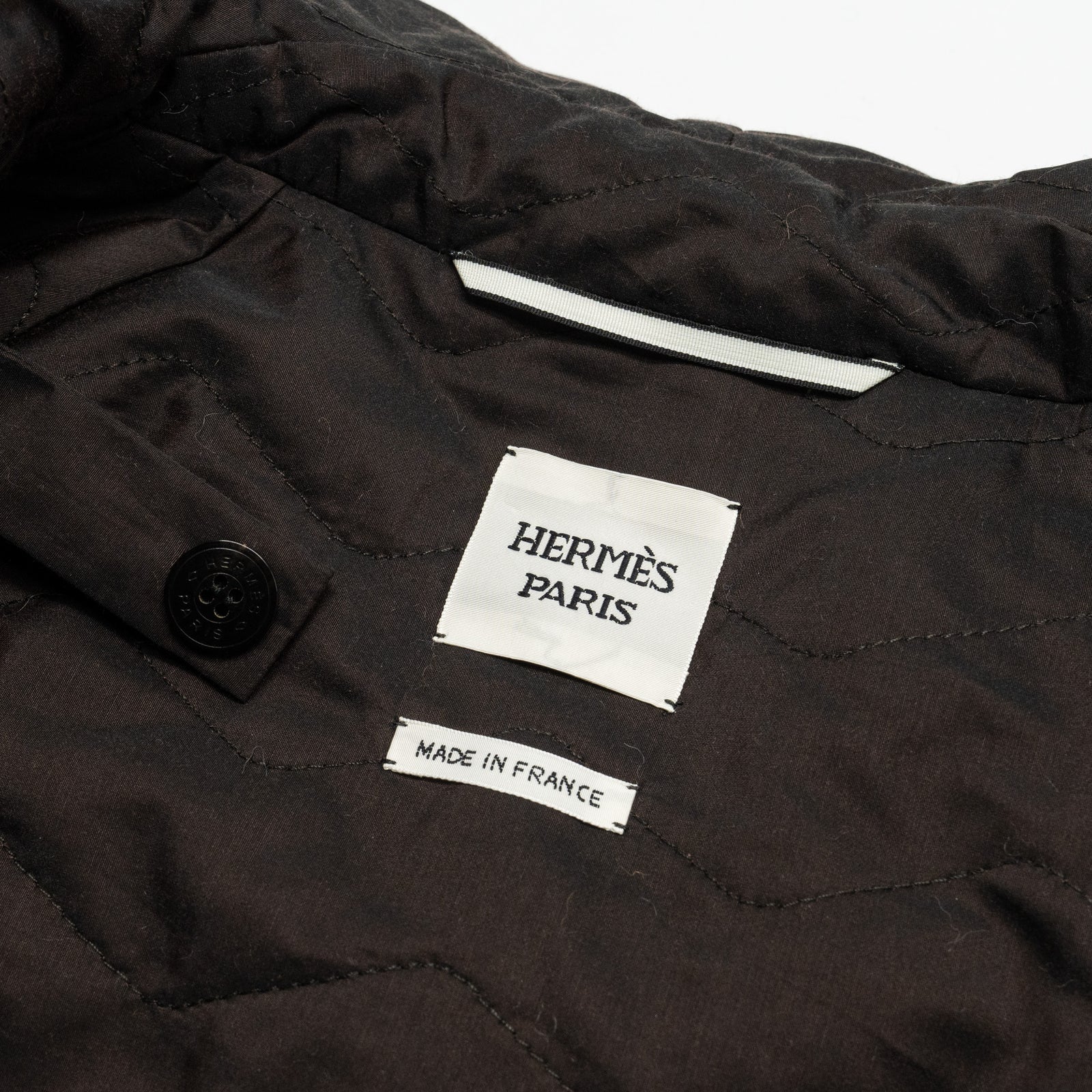 Hermes Size 34 Duffle-Coat Jacket Baby Suri Alpaca/Wool/Lambskin Gris