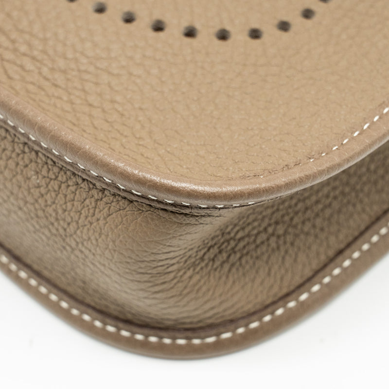 Hermes Mini Evelyne Clemence Etoupe SHW Stamp Z