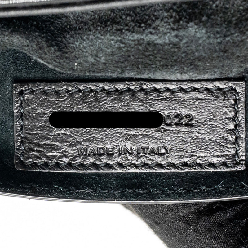 Saint Laurent/YSL LE 5 A 7 Quilted Shoulder Bag Patent Black GHW