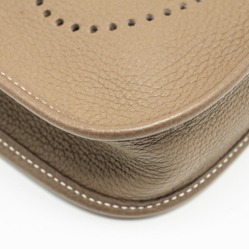 Hermes Mini Evelyne Clemence Etoupe SHW Stamp Z