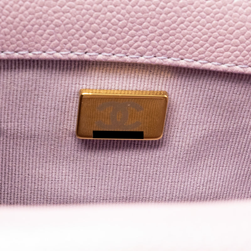 Chanel My Perfect Mini square flap bag caviar pink GHW (microchip)