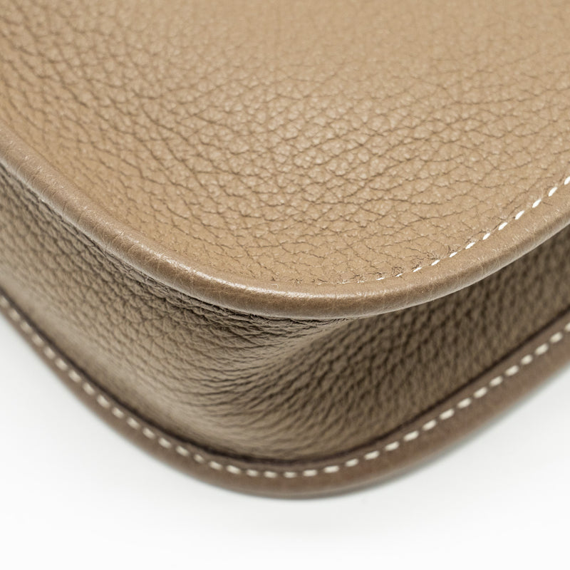 Hermes Mini Evelyne Clemence Etoupe SHW Stamp Z